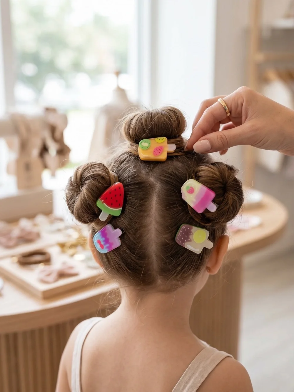 Set of 5 Fun Fruit Popsicle Hair Clips – Summer Aesthetic Barrettes